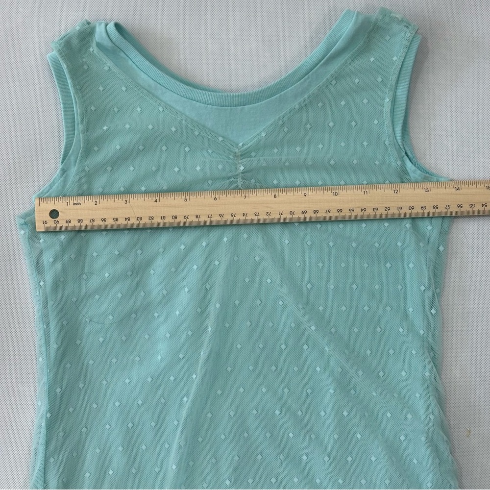 American Girl Truly Me Spring Breeze Dress Girls Size 10 Aqua Mesh Ruffle - Picture 11 of 14